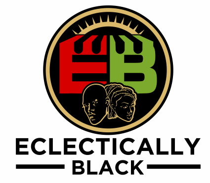 Eclectically Black new logo in color on a white color background